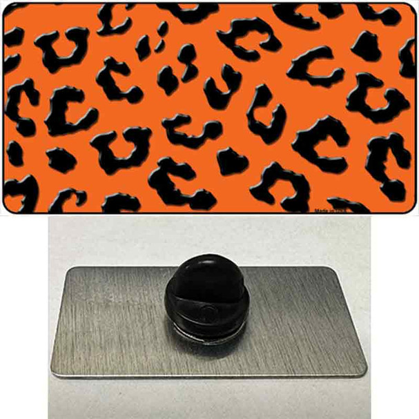 Orange Black Cheetah Wholesale Novelty Metal Hat Pin
