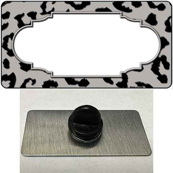 Grey Black Cheetah Scallop Wholesale Novelty Metal Hat Pin