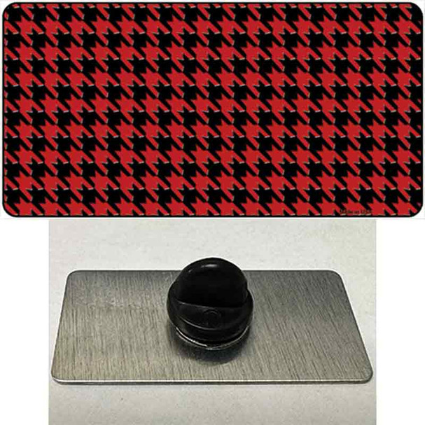 Red Black Houndstooth Wholesale Novelty Metal Hat Pin