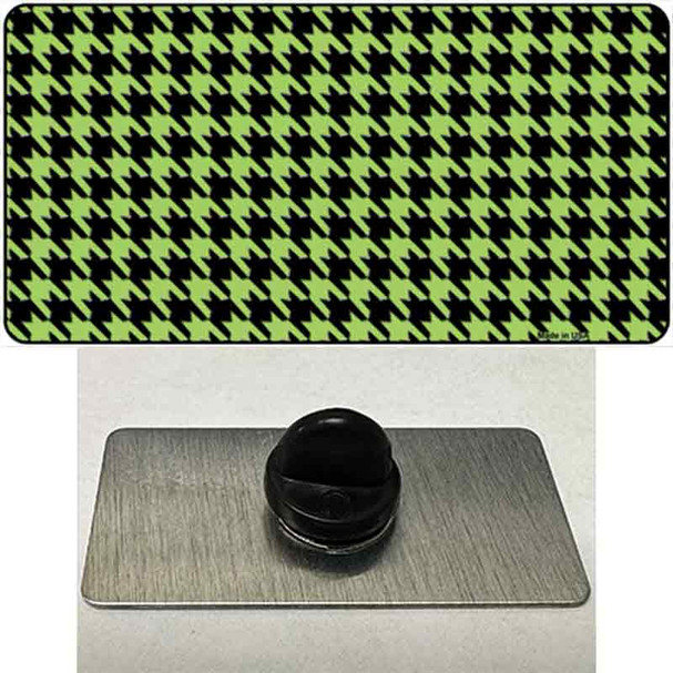 Lime Green Black Houndstooth Wholesale Novelty Metal Hat Pin