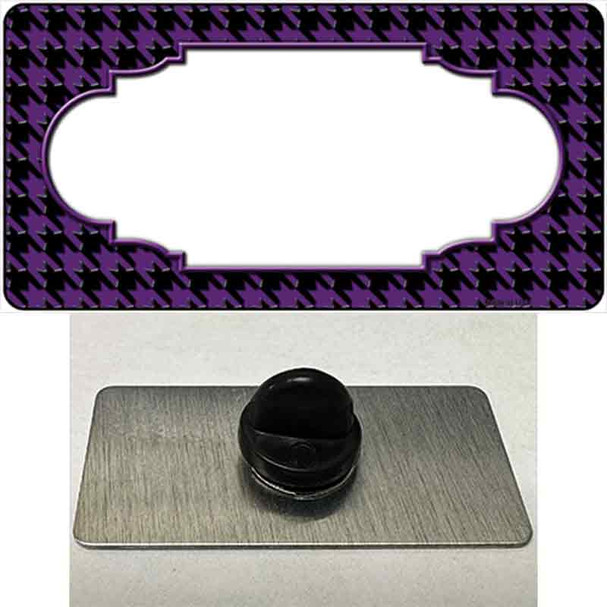 Purple Black Houndstooth Scallop Center Wholesale Novelty Metal Hat Pin