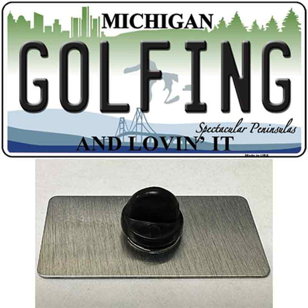 Golfing Michigan State Wholesale Novelty Metal Hat Pin