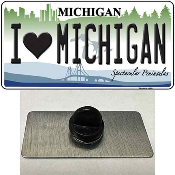 I Love Michigan Wholesale Novelty Metal Hat Pin