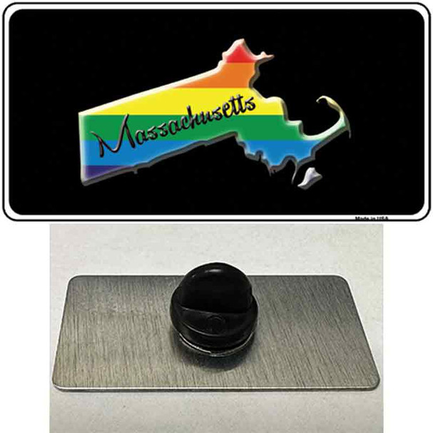 Massachusetts Rainbow Wholesale Novelty Metal Hat Pin