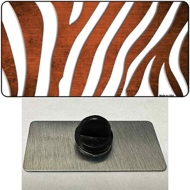 Orange White Zebra Oil Rubbed Wholesale Novelty Metal Hat Pin