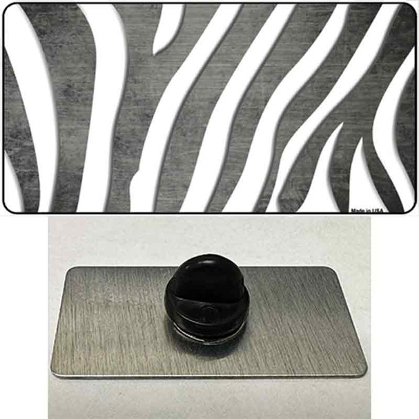 Gray White Zebra Oil Rubbed Wholesale Novelty Metal Hat Pin