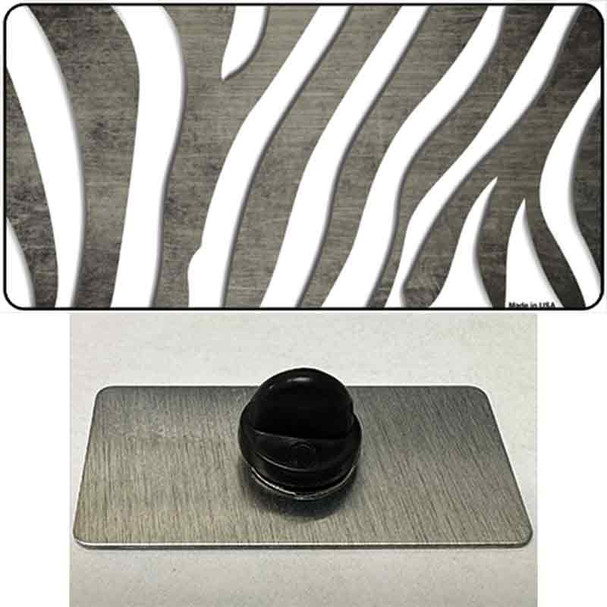 Tan White Zebra Oil Rubbed Wholesale Novelty Metal Hat Pin