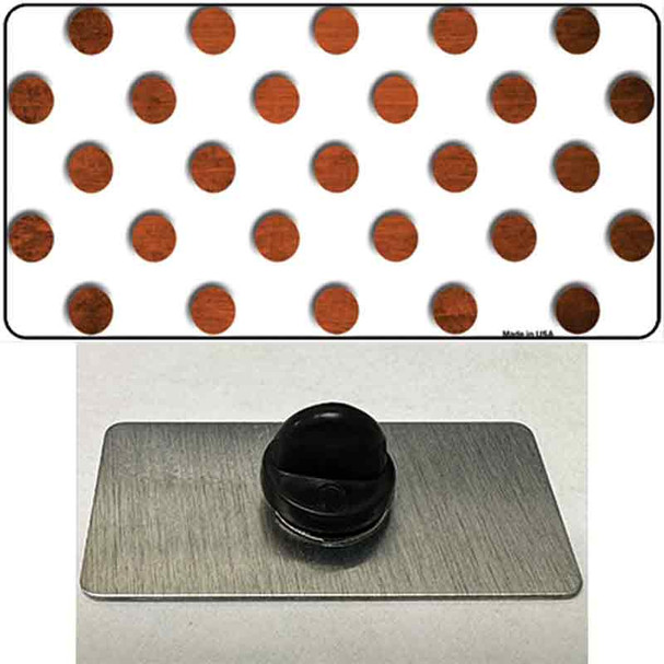 Orange White Dots Oil Rubbed Wholesale Novelty Metal Hat Pin