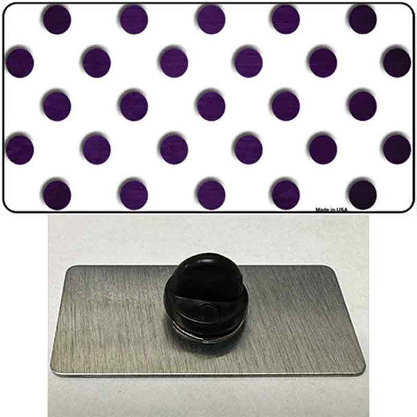 Purple White Dots Oil Rubbed Wholesale Novelty Metal Hat Pin