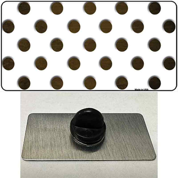 Brown White Dots Oil Rubbed Wholesale Novelty Metal Hat Pin