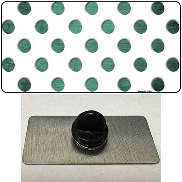 Mint White Dots Oil Rubbed Wholesale Novelty Metal Hat Pin