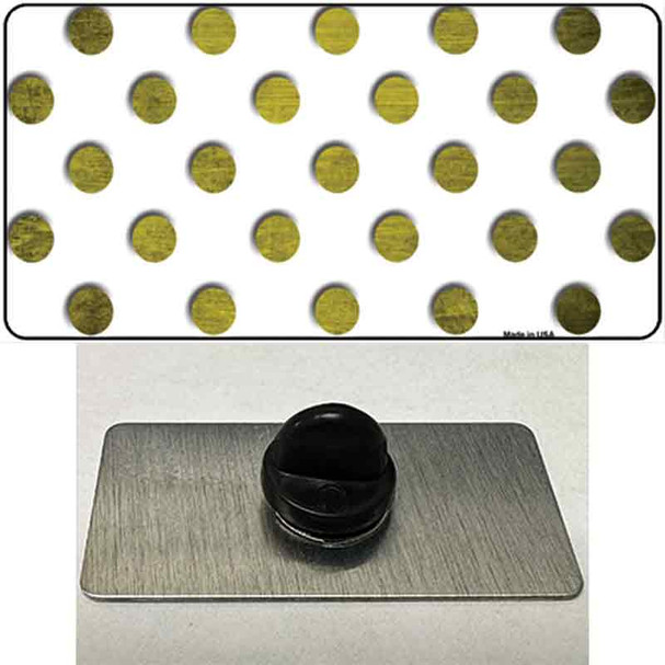 Yellow White Dots Oil Rubbed Wholesale Novelty Metal Hat Pin