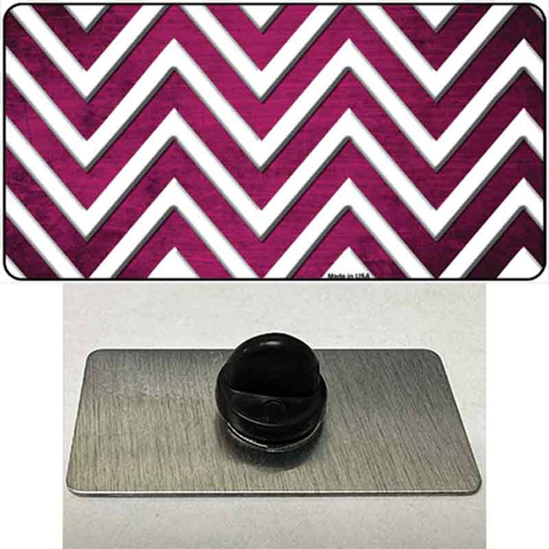 Pink White Chevron Oil Rubbed Wholesale Novelty Metal Hat Pin