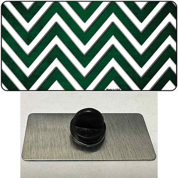 Green White Chevron Oil Rubbed Wholesale Novelty Metal Hat Pin