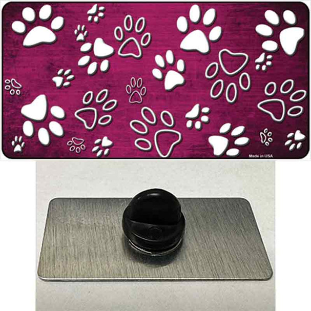 Pink White Paw Oil Rubbed Wholesale Novelty Metal Hat Pin