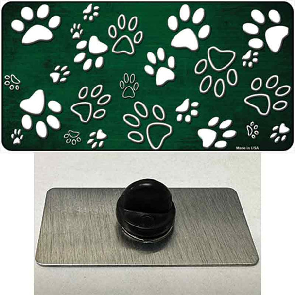 Green White Paw Oil Rubbed Wholesale Novelty Metal Hat Pin