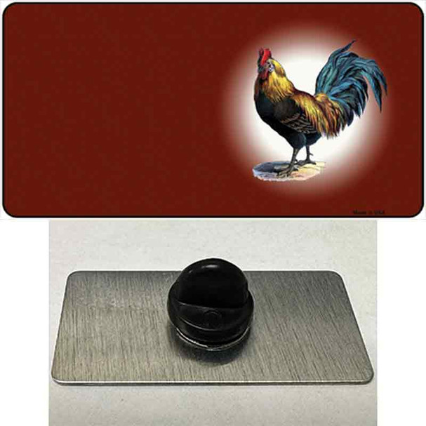Rooster Offset Red Wholesale Novelty Metal Hat Pin