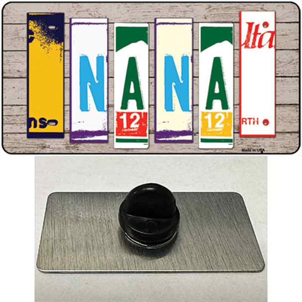 Nana Wood License Plate Art Wholesale Novelty Metal Hat Pin