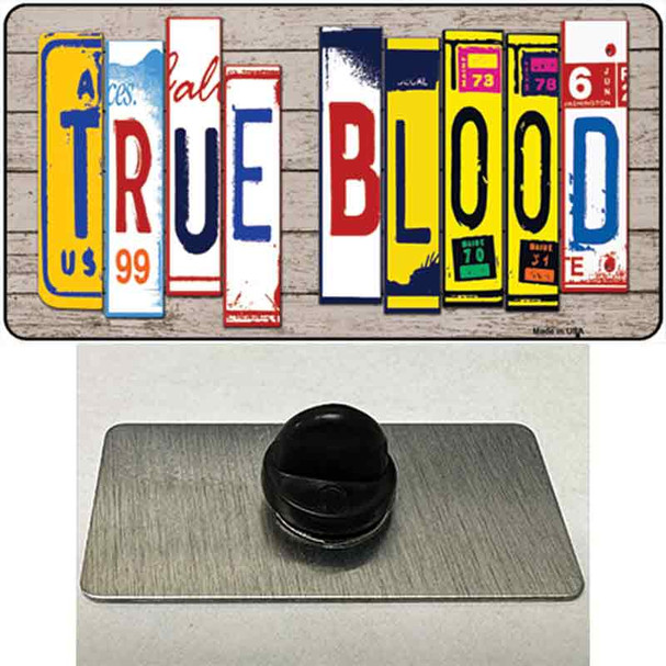 True Blood Wood License Plate Art Wholesale Novelty Metal Hat Pin
