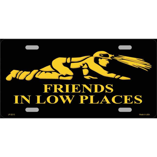 Miners Friends In Low Places Wholesale Metal Novelty License Plate