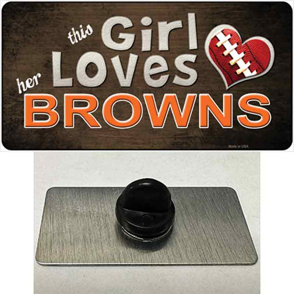 This Girl Loves Her Browns Wholesale Novelty Metal Hat Pin