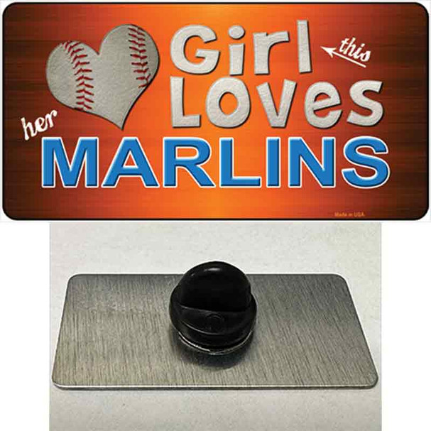 This Girl Loves Her Marlins Wholesale Novelty Metal Hat Pin