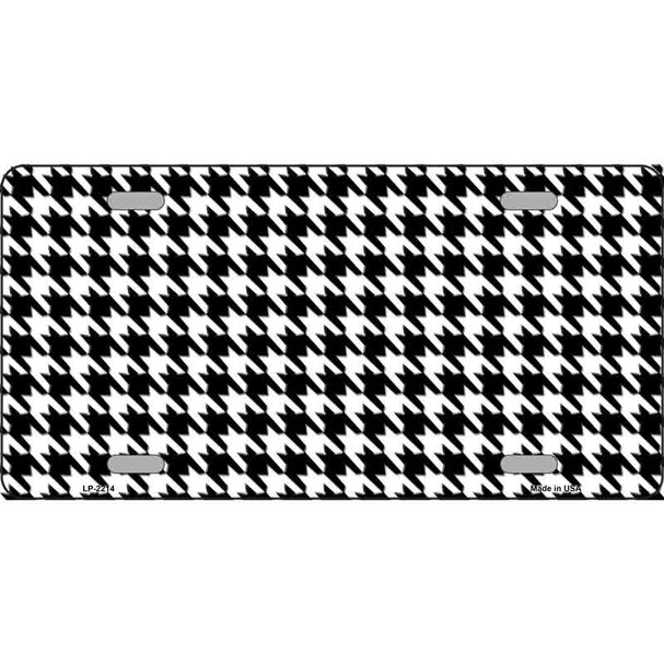 White Black Houndstooth Wholesale Metal Novelty License Plate