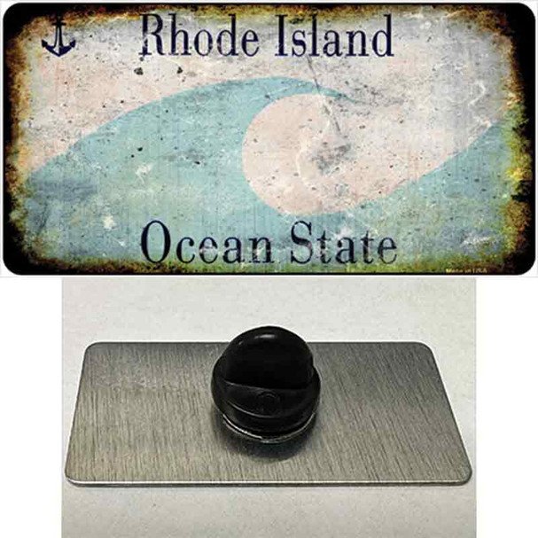 Rhode Island Rusty Blank Wholesale Novelty Metal Hat Pin