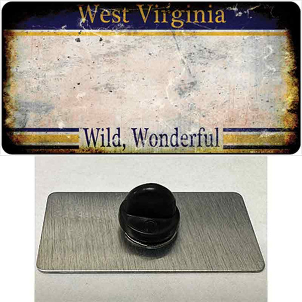 West Virginia Rusty Blank Wholesale Novelty Metal Hat Pin