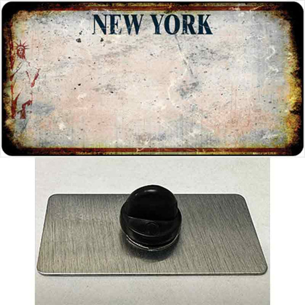 New York White Rusty Blank Wholesale Novelty Metal Hat Pin