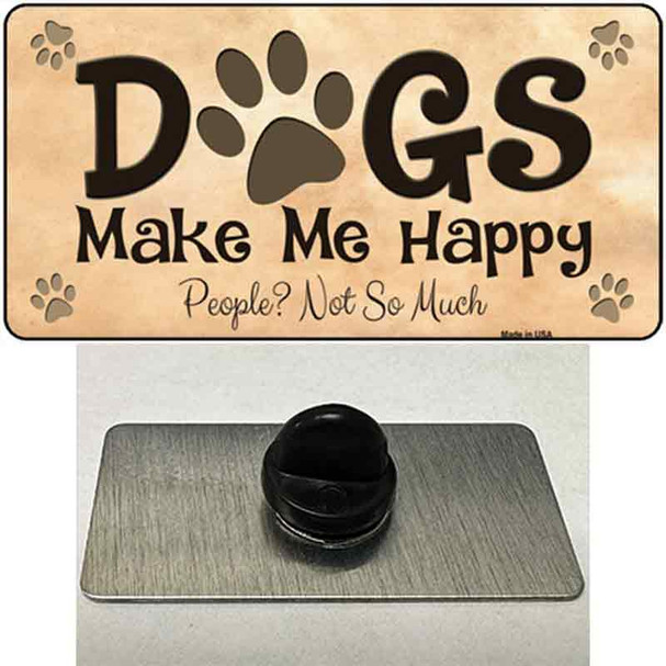 Dogs Make Me Happy Wholesale Novelty Metal Hat Pin