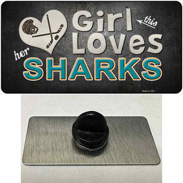 This Girl Loves Her Sharks Wholesale Novelty Metal Hat Pin