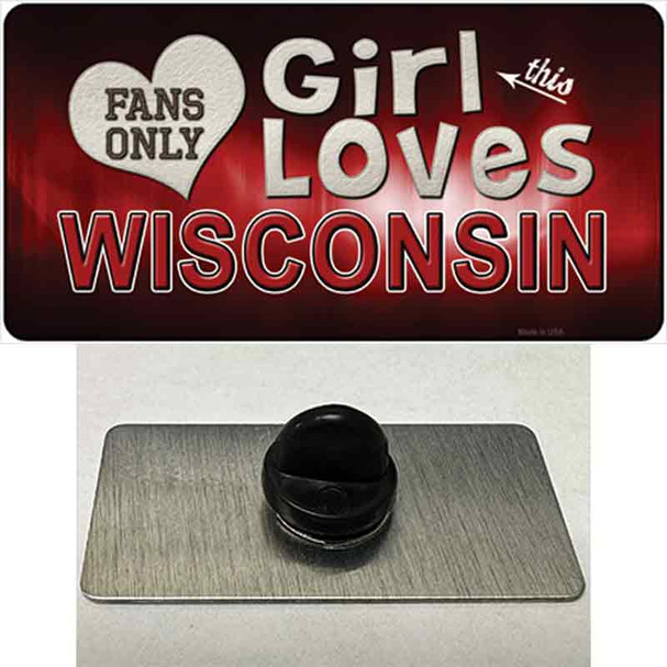 This Girl Loves Wisconsin Wholesale Novelty Metal Hat Pin