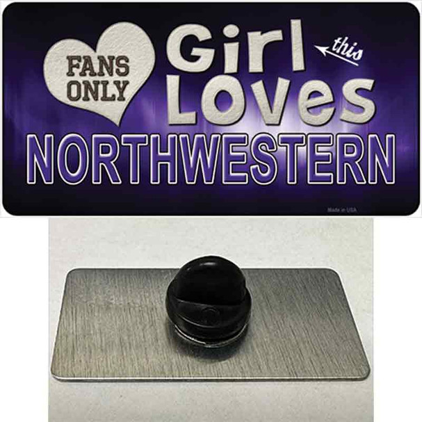 This Girl Loves Northwestern Wholesale Novelty Metal Hat Pin