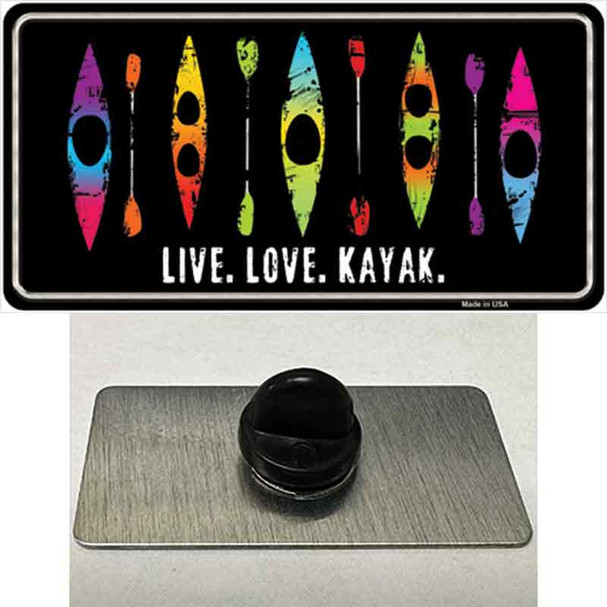 Live Love Kayak Wholesale Novelty Metal Hat Pin