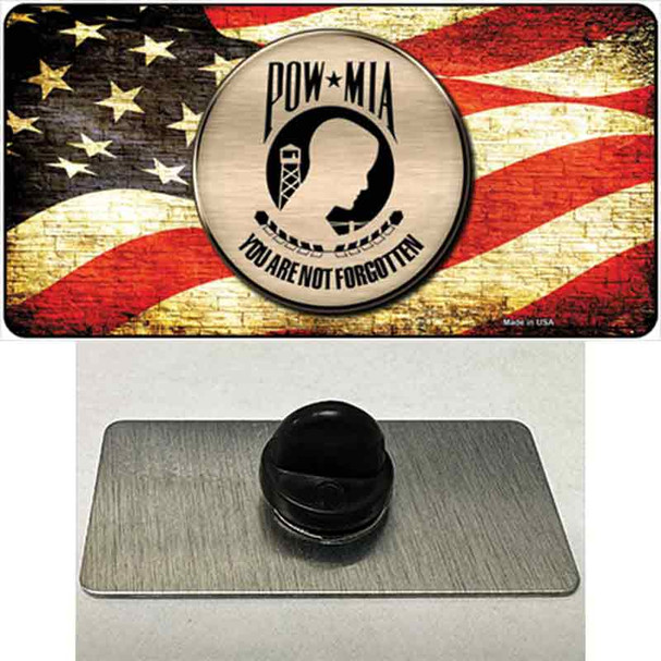 POW MIA With USA Flag Wholesale Novelty Metal Hat Pin