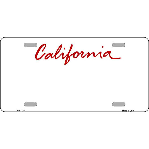 California State Blank Novelty Wholesale Metal License Plate