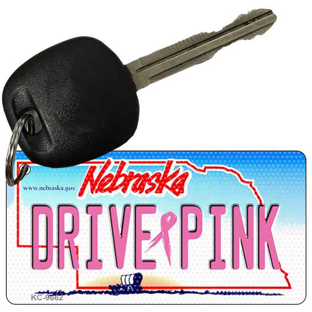 Drive Pink Nebraska Wholesale Novelty Key Chain