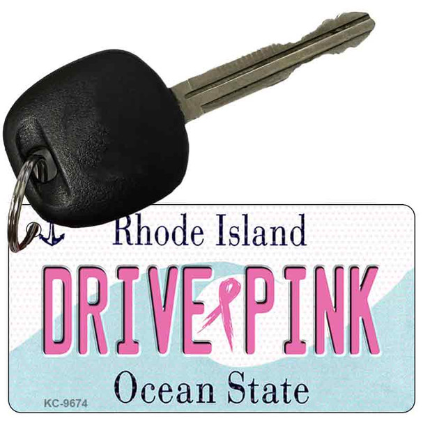 Drive Pink Rhode Island Wholesale Novelty Key Chain