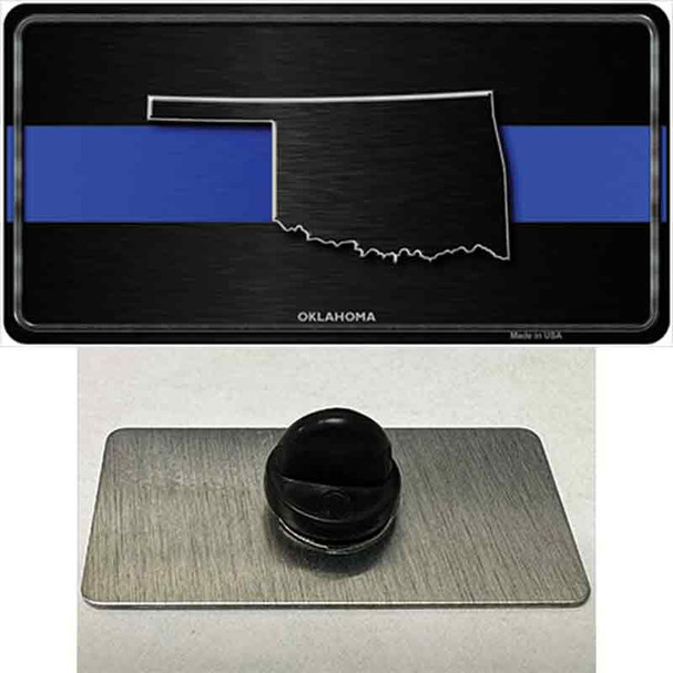 Oklahoma Thin Blue Line Wholesale Novelty Metal Hat Pin