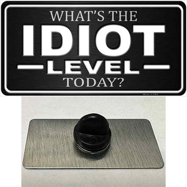 Idiot Level Wholesale Novelty Metal Hat Pin