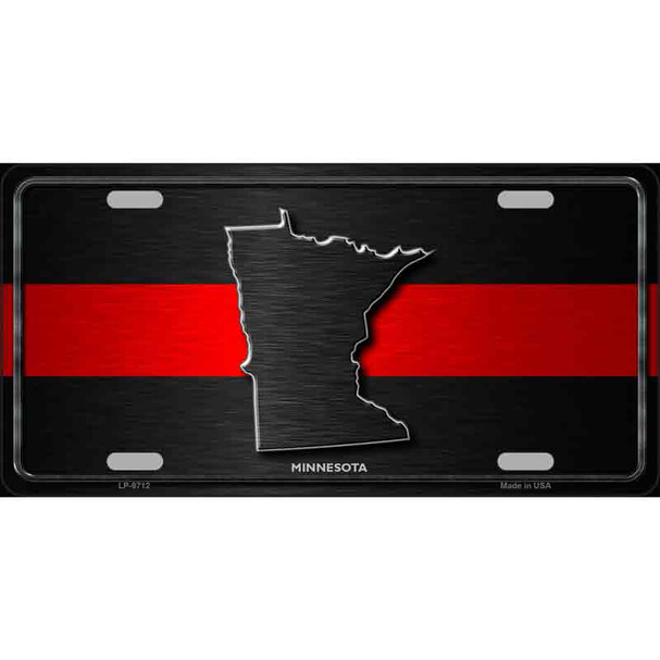 Minnesota Thin Red Line Wholesale Metal Novelty License Plate