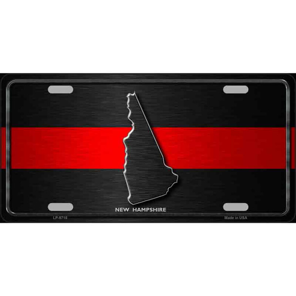 New Hampshire Thin Red Line Wholesale Metal Novelty License Plate