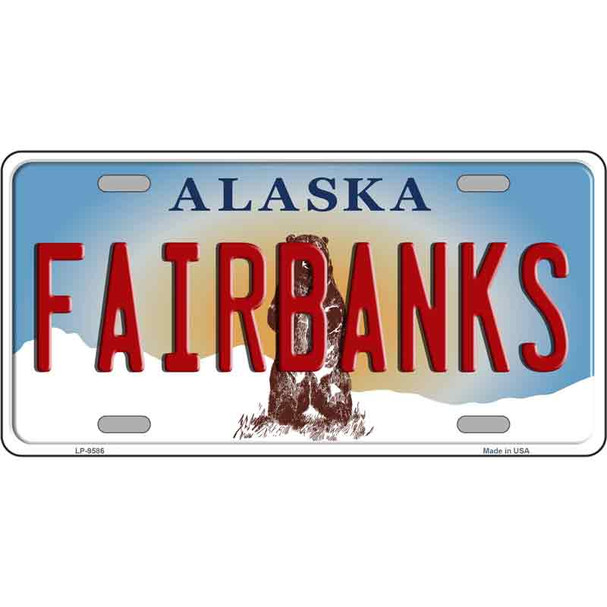 Fairbanks Alaska State Novelty Wholesale Metal License Plate