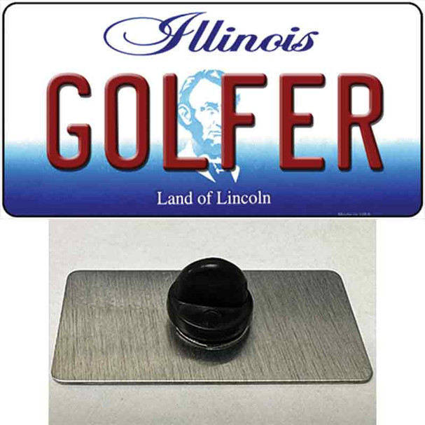 Golfer Illinois Wholesale Novelty Metal Hat Pin