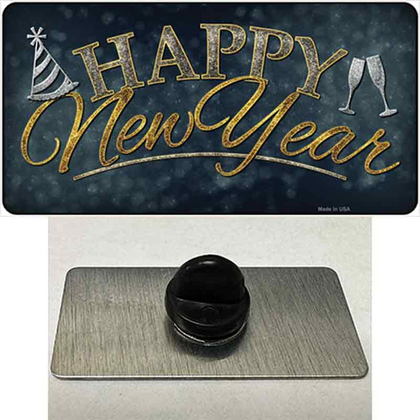 Happy New Year Wholesale Novelty Metal Hat Pin