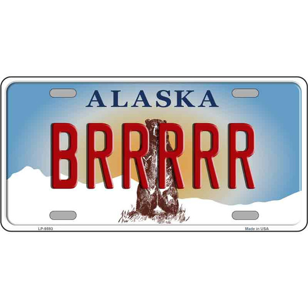 Brrrrr Alaska State Novelty Wholesale Metal License Plate