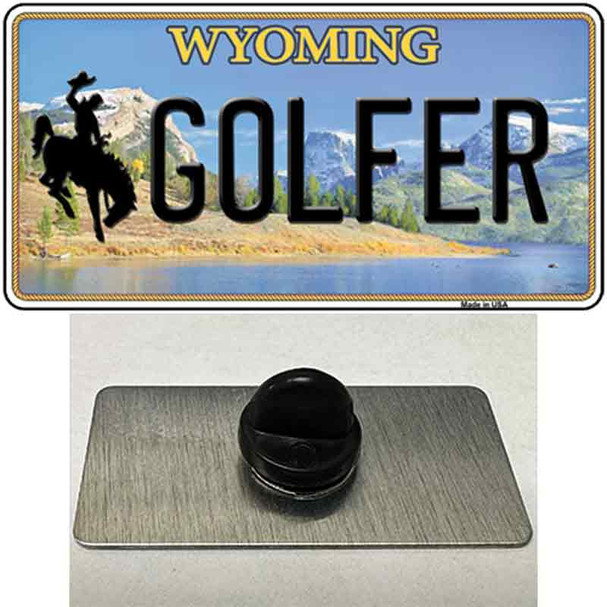 Golfer Wyoming Wholesale Novelty Metal Hat Pin
