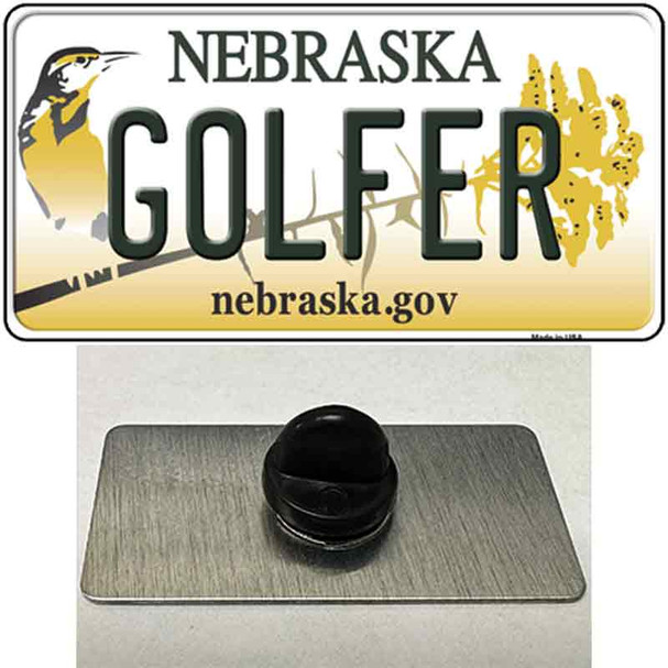 Golfer Nebraska Wholesale Novelty Metal Hat Pin