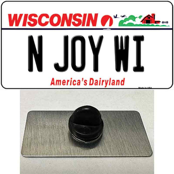 N Joy WI Wisconsin Wholesale Novelty Metal Hat Pin